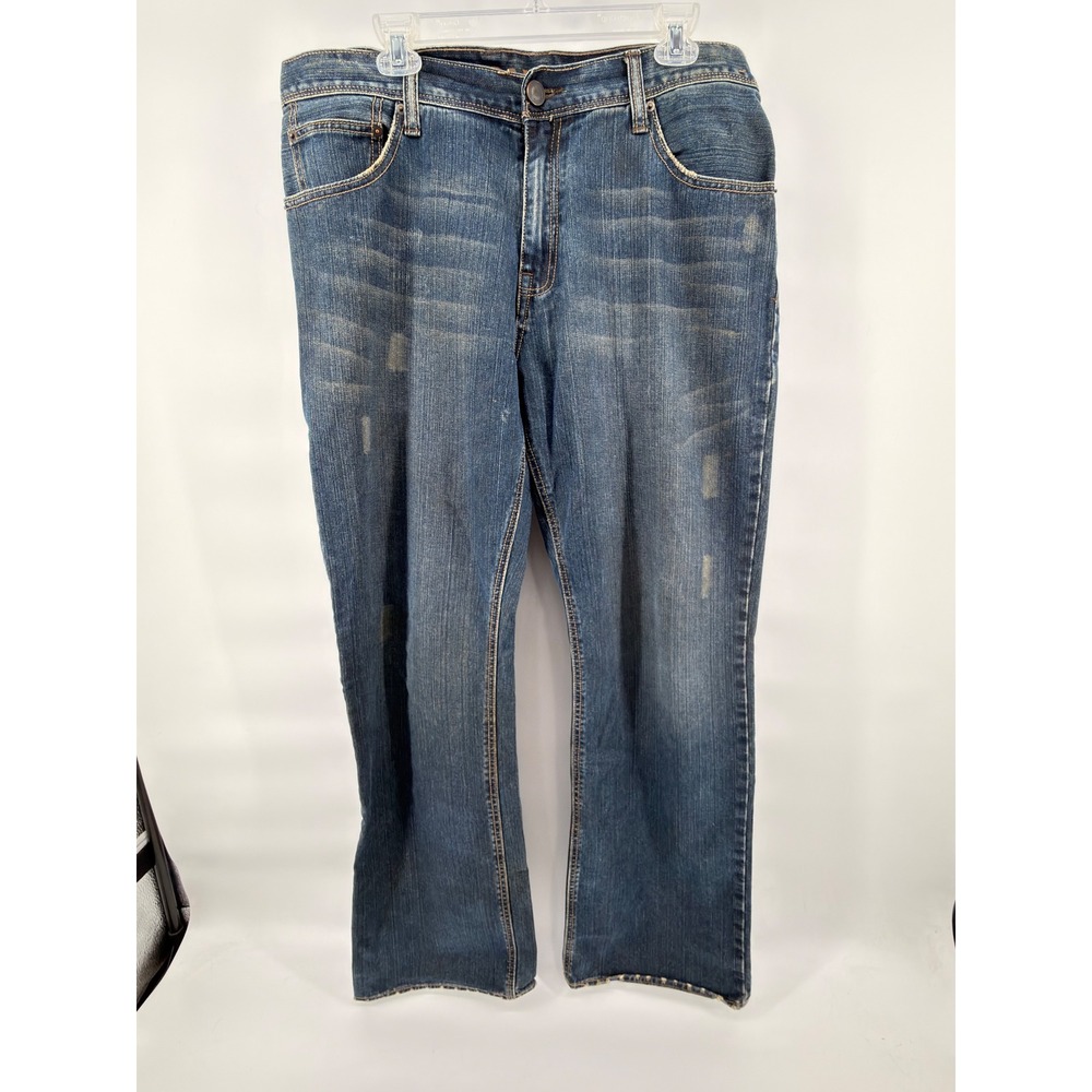 Arizona Jean Co Loose‎ Straight Leg Jeans Mens 36x34 Blue Denim 100% Cotton